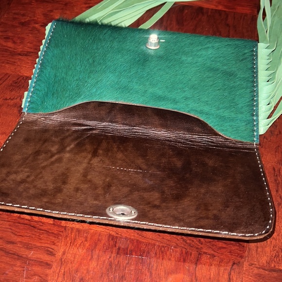 LovLeathers *NEW* SOLD OUT Handmade Cowhide Leather Western Clutch Purse - Picture 9 of 11